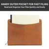 Geslun Genuine Leather Portfolio with Front Pocket for Men and Women Zippered Padfolio Binder 85 x 11 Legal Pad Notebook