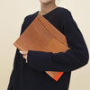 Geslun Genuine Leather Portfolio with Front Pocket for Men and Women Zippered Padfolio Binder 85 x 11 Legal Pad Notebook