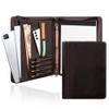 AZXCG Genuine Leather Portfolio Binder for Men WomenPadfolio Organizer with ZipperPadfolio Folder for iPad Pro 129 Lette