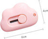 Pink Mini Utility Knives Cloud Shaped Box CutterPortable Paper CutterRetractable Letter Opener Assorted Colors Cloud Env