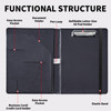 DIGTIALL Padfolio Folder with ClipboardPortfolios Organizer Clipboards with Storage Clipboard Writing Pad PU Leather Con