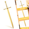 COMNICO 2pcs Silvery Metal Letter Opener Envelope Slitter Mail Opener Tool Sword Wrapping Paper Cutting Knife Office Hom