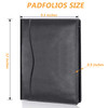 Leather Portfolio Folder Padfolio Business Padfolio Organizer Document Planner Portfolio Binder Storage Pocket for Legal