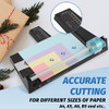 Frifreego 12 Inch Rotary Paper Cutter Heavy Duty Paper Trimmer with 4 Different Blades for StraightWaveDottedCreasing Li