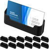 Watersay 12 Pcs Acrylic Black Business Card Holder Display Business Card Holder for Desk Display Holder Stand for Deskto