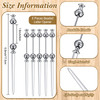 Outus 6 Pcs Beadable Letter Opener Envelope Slitter Metal Envelope Opener Slitter Stainless Steel Paper Mail Opener Roun