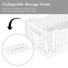 Simplify 4LT Collapsible Storage Crate Small Foldable Stackable Plastic Bin Home Organization Dorm Office Crafts Shelf W