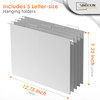Sinboun Hanging File Organizer LetterSize File Holder Filing Box Includes 5 Hanging Folders Metal Mesh Magazine Letter S