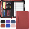 Gorbado Small Portfolio Organizer A5 Zippered Business Portfolio Junior Padfolio Folder Binder for Men Women5 x 8 Writin