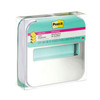 Postit Note Dispenser for 3 in x 3 in Notes White Base with Steel Top