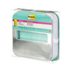 Postit Note Dispenser for 3 in x 3 in Notes White Base with Steel Top