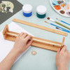 OLYCRAFT Wall Mount Kraft Paper Roll Holder for 12Inch Paper Wooden Easel Paper Roll Holder Kraft Paper Roll Dispenser K