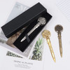 Vintage Metal Letter Opener Antique Pack of 3 Envelope Slitter with Gift Box Ancient Tree Shaped Mail Opener for Office