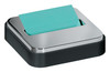 Postit Note Dispenser with Postit Popup Notes Black Base with Steel Top 1 Aqua Splash 3 in x 3 in Super Sticky Note Pad