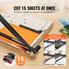 VEVOR Paper Cutter 18 in Cut Length Guillotine Trimmer 15Sheet Capacity HeavyDuty Paper Cutter with Security Guard RailB