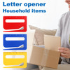 3pcs Envelope Openers 3 Colors Upgrade Envelope Slitter with Sharp Blade Scale Magnifier Pointed Tip Mail Letter Opener