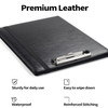 Sooez Padfolio Clipboard Portfolio Organizer with Notepad Premium PU Leather Clipboard Folder for Legal Pad Versatile Cl