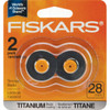 Fiskars Rotary Trimmer Titanium Blades 2Pkg28mm Straight