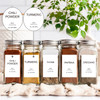 GPOVVIMX 191 Spice Jar Labels Preprinted Minimalist Stickers White Waterproof Label Fit Round or Rectangle Spice Jars He