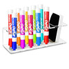 MyGift Whiteboard Supply Storage 10Slot Clear Acrylic Dry Erase Marker and Eraser Holder Wall Mounted Office Accessories