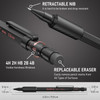 Nicpro Metal Mechanical Pencil Set 3PCS Art Drafting Pencil 05 07 09MM 2PCS 2MM Mechanical Drawing Pencils with 126 Lead