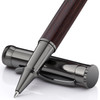 WEMATE Wood Rollerball Pen Set Extra 2 Ink Refills1 Black 1 Blue Fancy Writing Pen Nice Luxury Office Gift for Men Profe