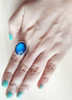 Carykon 2 PCS Oval Mood Ring Simple Style Adjustable Finger Ring For lovers Friends-One size fits