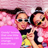 Goody Ouchless No Slip Hair Ties, 10 Ct, Black, 4MM Rubber Bands, SlideProof, Pain-Free Styling