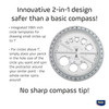 Helix Angle and Circle Maker with Integrated Circle Templates, 360 Degree, 6 Inch / 15cm, Assorted
