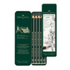 Faber-Castell 5 Piece Quality Castell 9000 Jumbo Graphite Pencils in a Tin, Including HB, 2B, 4B