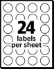 Avery Print/Write Adhesive Removable Labels, 0.75 Inch Diameter, Red - Orange Neon, 1008 per Pack