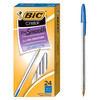 BIC Cristal Xtra Smooth Blue Ballpoint Pens, Medium Point 1.0 mm, School Supplies for Students
