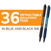 BIC Soft Feel Retractable Ballpoint Pen,1.0 mm Medium Point, Bulk School Supplies for Students and