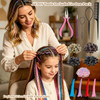 Hair Tinsel Kit, 12 Colors Tinsel Hair Extensions with Tools, Glitter Fairy Hair Sparkingly