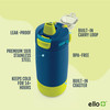 Ello Kids Colby 12oz Stainless Steel Insulated Water Bottle with Straw and Built-In Silicone