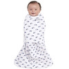 HALO 100% Cotton Sleepsack Swaddle, 3-Way Adjustable Wearable Blanket, TOG 1.5, Navy Hedgehog