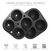 ACOOKEE Novelty Golf Gifts Ball Ice Maker Mold, 2.5 Large Sphere Round Ice Cube Mold for Cocktails