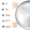 Deedro 12 Inch Pizza Pan, Stainless Steel Pizza Tray Baking Sheet for Oven, Round Plates for Cookie