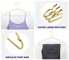 Amber Home 20 Pack Premium Matte Gold Aluminum Coat Hangers, 16.5 Extra Smooth & Durable Metal