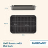 Farberware Bakeware Nonstick Roaster with Flat Rack, Roasting Pan with Rack For Home Cooking