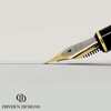 Dryden Designs Fountain Pen - Medium and Fine Nibs Includes 24 Ink Cartridges and Ink Refill