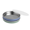 Elk and Friends 7.8 Stainless Steel Non Divided Plates with Silicone Sleeve Storage Lid Baby
