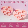Paris Hilton Heart Silicone Cake Pan Nonstick Heart Shaped Mold Oven Safe Bakeware for Cakes