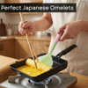 HAPPI STUDIO Tamagoyaki Pan - Japanese Egg Pan with Lid Square 7x6 Inch