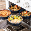 vicrays Ceramic Pie Pan for Baking - 5.5 inch Small Pie Plates Deep Dish Round Pot Casserole Mini