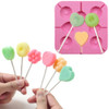 SOESS 2Pcs Love heart Lollipop Candy Molds 8-Cavities Food Grade Heart Silicone Lollipop Molds