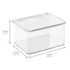 iDesign Plastic Stackable Hinged-Lid Storage Box Clear