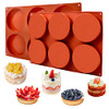 2 Pack Large Silicone Molds for Baking Non-Stick 4 inch 6-Cavity Round Silicone Baking Mold