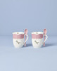 Lenox 897803 Butterfly Meadow Color Mugs With Spoons Set Of 2 Pink