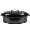 Granite Roaster Pan Small 13 Enameled Roasting Pan with Domed Lid